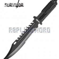 Couteau de Survie Black Survivor HK-769BK Poignard Dague Repliksword