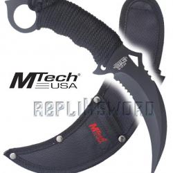 Couteau Karambit Mtech USA MT-20-76BK Black Edition Tactical Tactique Militaire Dague Repliksword