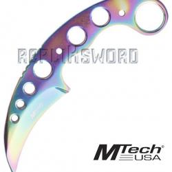 Couteau Karambit Rainbow Mteh USA MT-664TI Couteau de Poche Repliksword