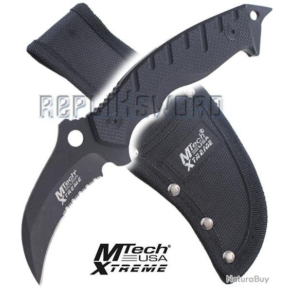 Couteau Karambit Xtreme Ballistic MX-8118 Black Edition Couteau Tactique Militaire Tactical Repliksw