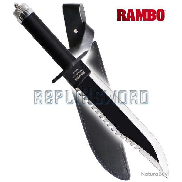 Couteau de Rambo Poignard Dague de Combat + Etui Repliksword