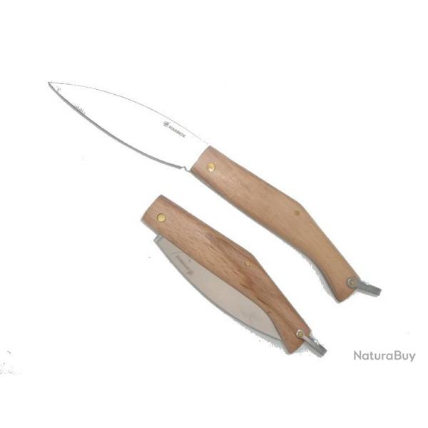 Couteau Pliant pour chasseur en Bois Lame de 9.7 cm