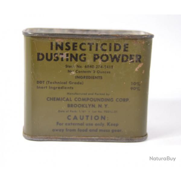 Insecticide dusting powder US ARMY 1961, Guerre du Vietnam