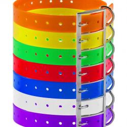 COLLIER POLYURETHANE LARGEUR 25CM-jaune