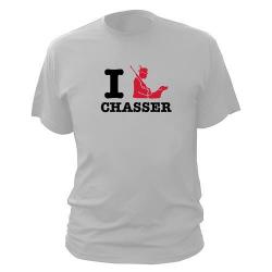 Tee-shirt chasse respirant orange "I Love chasser"