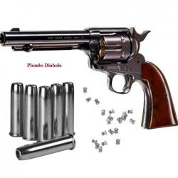 Revolver  COLT  S.A.A.45  Finition Bleutée  *Co2 Plombs Diabolo Cal 4.5 *