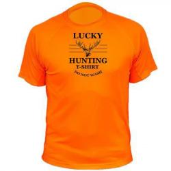 Tee-shirt chasse respirant orange Animal seul - Tee shirt porte bonheur Cerf