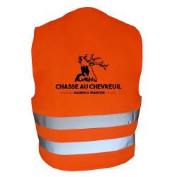 Gilet de chasse Orange - passion et tradition- chasse chevreuil
