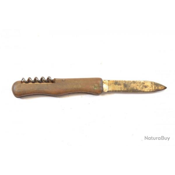 Ancien couteau sans marque datant du dbut du 20 sicle, ressort cass