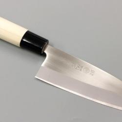 Couteau de Cuisine Japonais Deba Lame Acier Carbone/Inox Manche Bois Made Japan DCIHH03