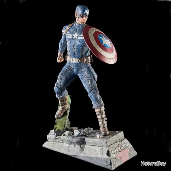 Statue Captain America Taille 63 cm // Statuette Marvel Comics