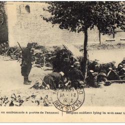 soldats belges en embuscade a portée de l'ennemi(LOT Na3