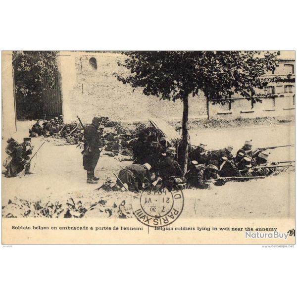 soldats belges en embuscade a porte de l'ennemi(LOT Na3