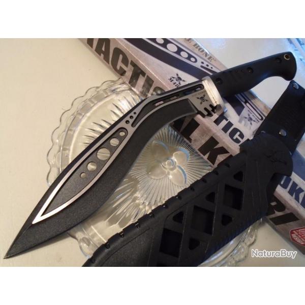 Machette Gurkha United Cutlery M48 Kukri Acier 2Cr13 Manche TPR Etui Fibre de Nylon UC3160