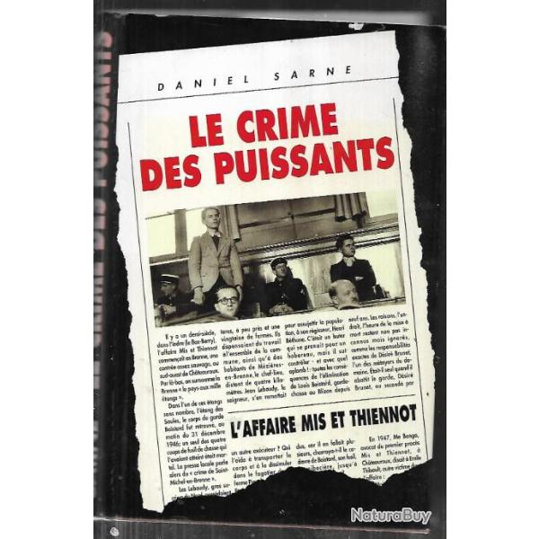 le crime des puissants l'affaire mis et thiennot de daniel sarne , indre , brenne , lebaudy