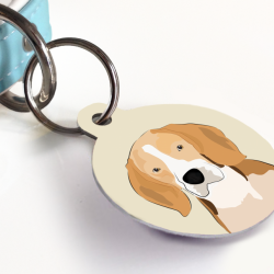 Médaille gravée pour chien Beagle