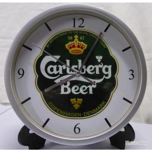 Pendule murale horloge 20cms BIERE CARLSBERG BRUNE BLONDE BEER