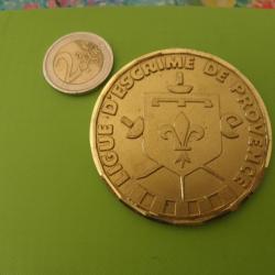 Médaille de table ligue d'escrime de provence diamètre 6 cm