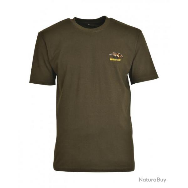 T shirt chasse Percussion broderie sanglier
