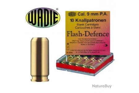 10 cartouches à blanc Flash Defense 9 mm Revolver de Wadie
