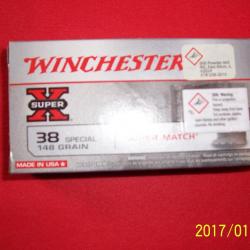 50 balles Winchester 38 special