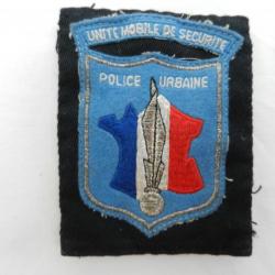 Ancien insigne badge Police Nationale française Unité Mobile de Sécurité Police Urbaine.