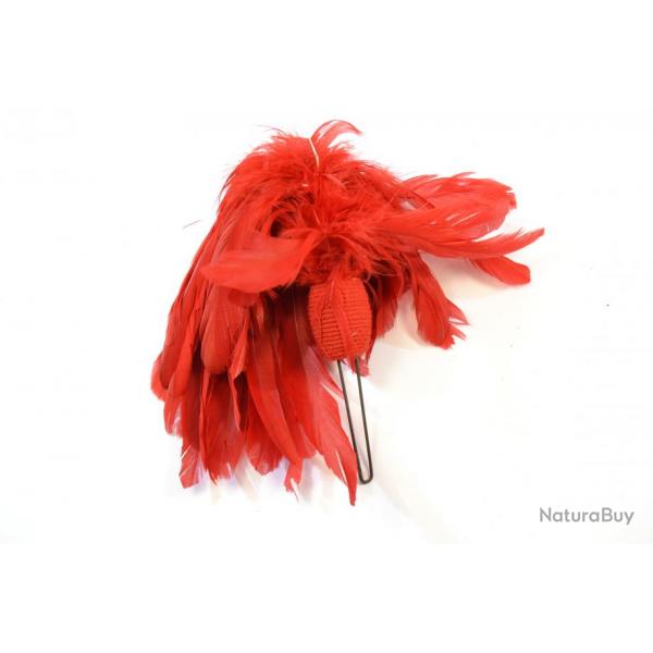 Ancien plumet de kpi d'officier plumes plumet coq rouge, kpi / shako