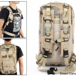 SAC A DOS TACTIQUE TREKKING SPORT VOYAGE CAMPING CAPACITE 30 L Mod DESERT CAMOUFLAGE