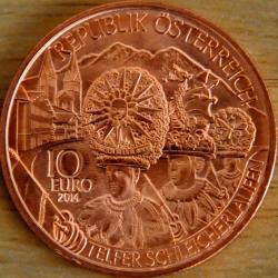 10  euros "États d'Autriche - Tyrol" pièce commémorative BU / monnaie Autriche 2014