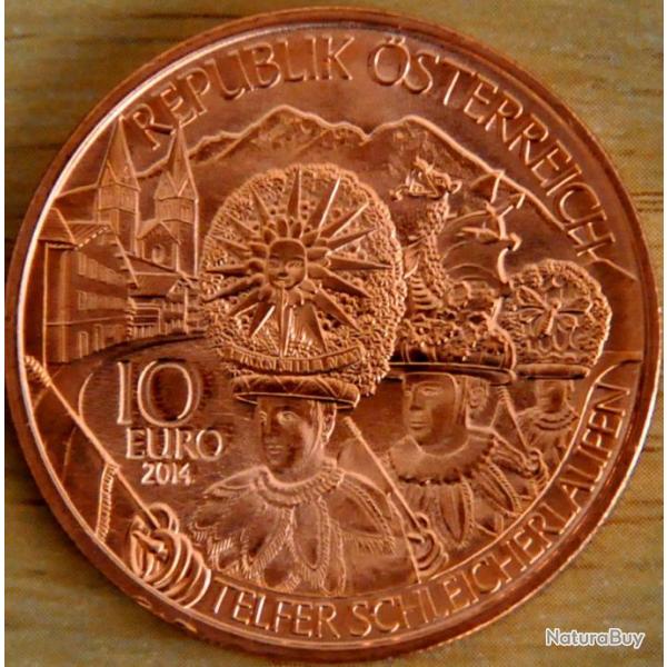 10  euros "tats d'Autriche - Tyrol" pice commmorative BU / monnaie Autriche 2014