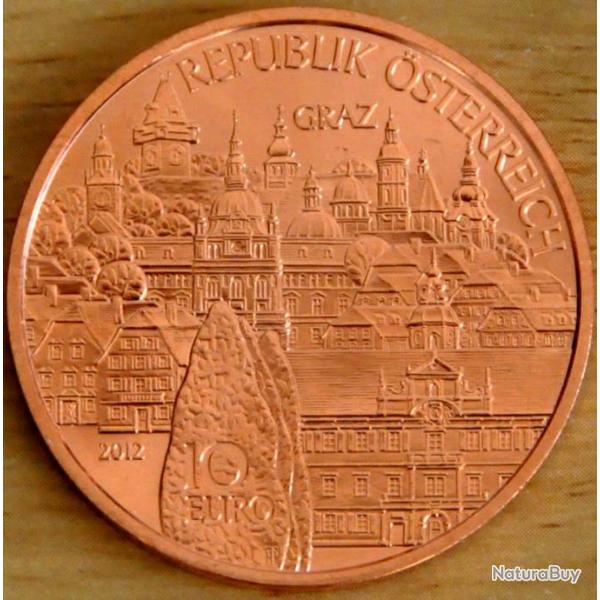 10  euros "tats d'Autriche - Styrie " pice commmorative BU / monnaie Autriche 2012