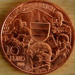 10  euros "États d'Autriche - AUTRICHE" pièce commémorative BU / monnaie Autriche 2016