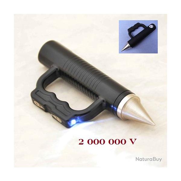 Shocker  casse tte 2 000 000 V  + lampe et stylo *Rechargeable au secteur*