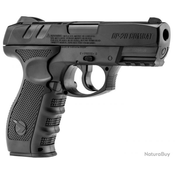 Pistolet Semi-Auto CO2 Gamo GP-20 Combat Calibre 4,5BBS Black