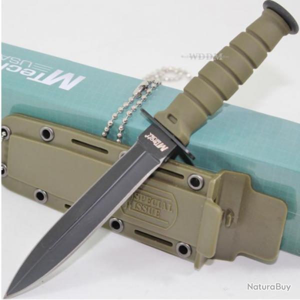 Couteau de Cou Dague Tactical Mini Kabai  MTECH Acier 440 MT632DGN