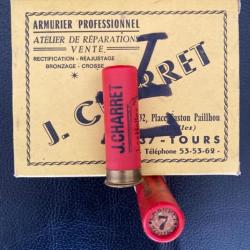 Collector: boîte de 10 cartouches NEUVES calibre 16-65 mm plomb n°7 armurier J. CHARRET - TOURS.