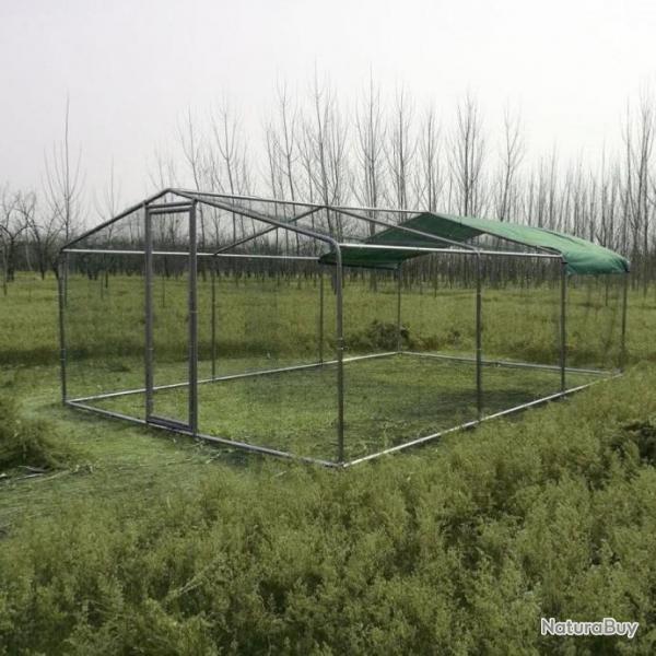 Poulailler GEANT 6x3x2,25m abri poule caille enclos voliere cage oiseau voliere de jardin CHATIERE