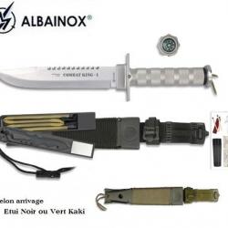Couteau militaire de survie / combat king1 Chrome