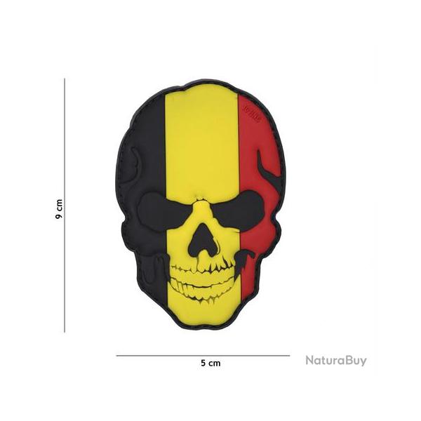 Patch 3D PVC Skull Belgique (101 Inc)
