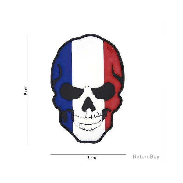 Patch 3D PVC Skull France (101 Inc)
