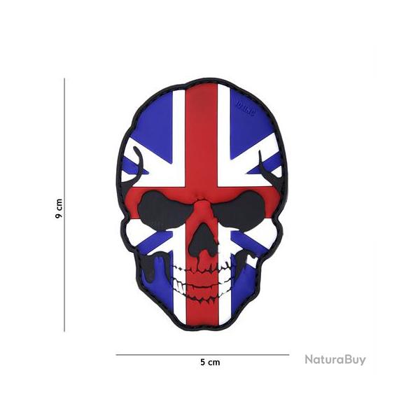 Patch 3D PVC Skull Royaume-Uni (101 Inc)