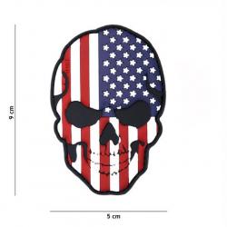 Patch 3D PVC Skull USA (101 Inc)
