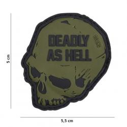 Patch 3D PVC Deadly as Hell OD (101 Inc)
