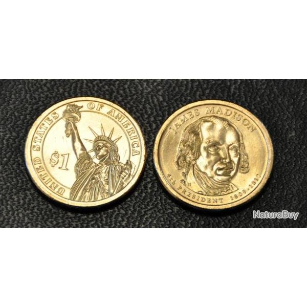1 $ Dollar BU USA 2007 -James Madison- pice commmorative - Prsidents des tats-Unis
