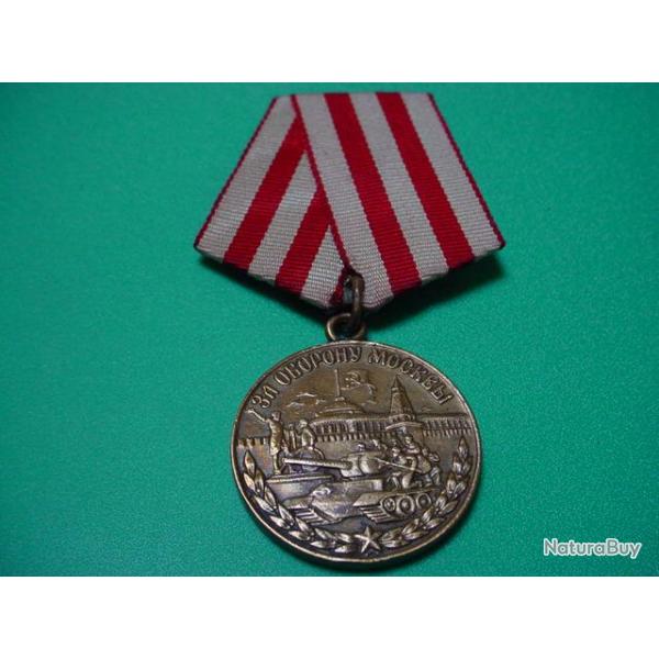 Belle mdaille URSS de la dfense de Moscou.