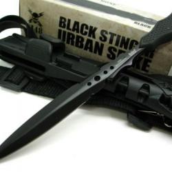 Couteau United Cutlery M48 Stinger Acier 2Cr13 Black Manche Abs Etui Nylon Rigide UC2937