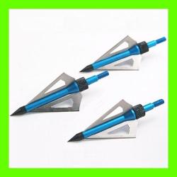 PROMOTION Blister de 3 Pointes de chasse Tri Lames 100gr Idéal Gros gibier pour arc ou arbalète