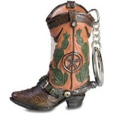 Porte clés  botte Cow Boy - western Couleur dominante Saumon