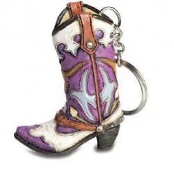 Porte clés  botte Cow Boy - western Couleur dominante Rose