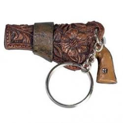 Porte clés pistolet cow boy -  western en resine